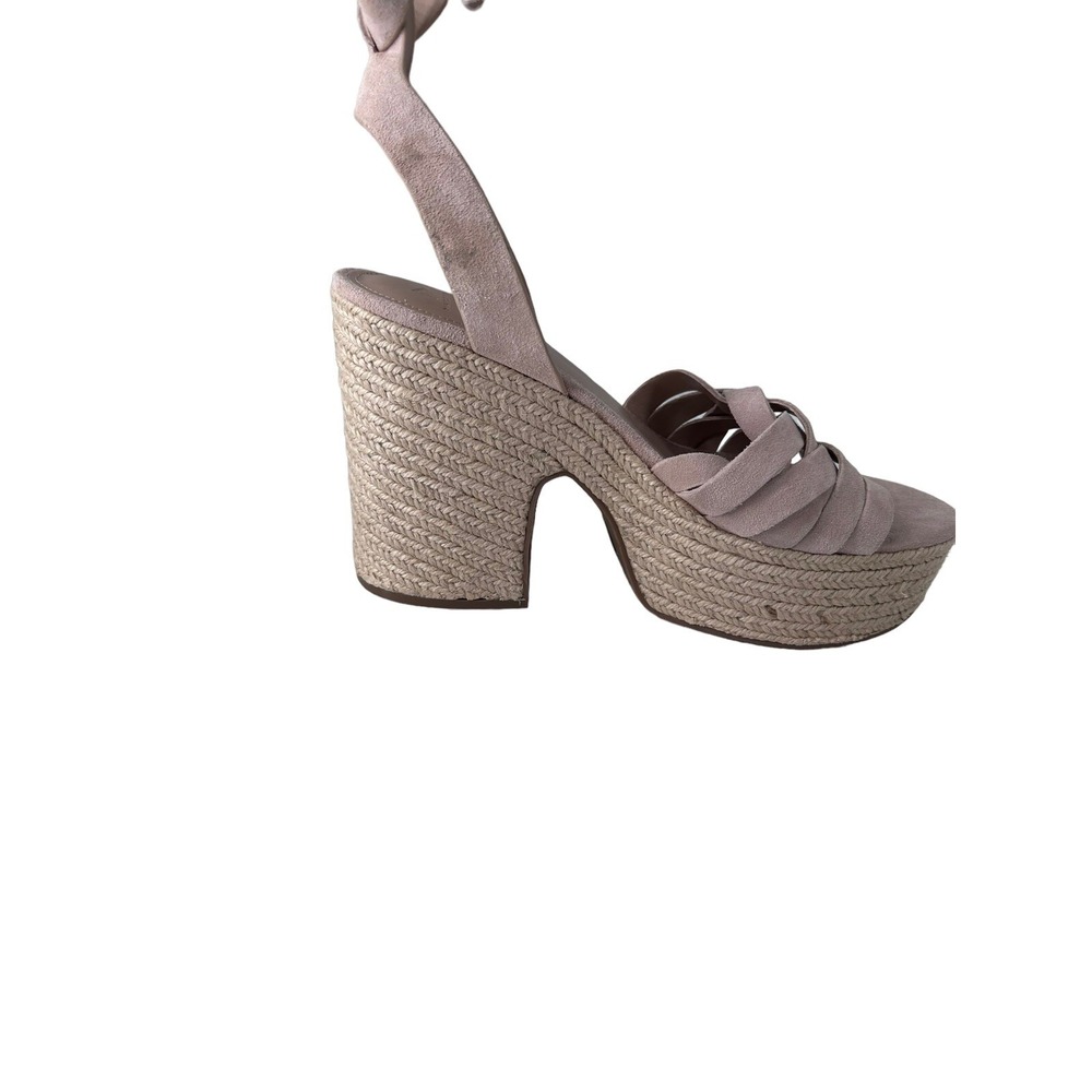 Woman's Heels Marc Fisher LTD Oaten Espadrille Platform Sandal Natural Size 10M - Picture 5 of 6